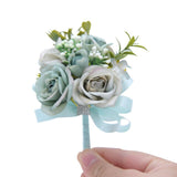 Ivory Lapel Pin Wedding Buttonhole Groomsman Flower Boutonniere Groom  D35