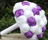 10pcs Satin Rose Brooch Bouquet PACK- 096