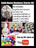 Satin Roses Brooch Bouquet Business Starter SBKit-231