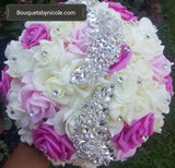 ALYSSA ~ Real Touch Roses Brooch Bouquet or DIY KIT