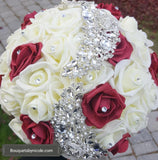 ALYSSA ~ Real Touch Roses Brooch Bouquet or DIY KIT