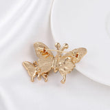 Butterflies  Gold Brooch Rhinestone Crystal BR-021